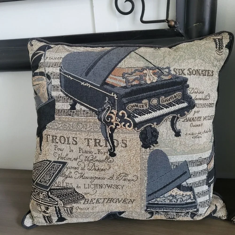 2 Tapestry Music Dark Moody Throw Pillows Academia Accent